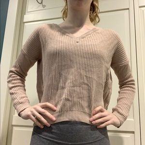 Light Pink Brandy Melville V-neck Sweater
